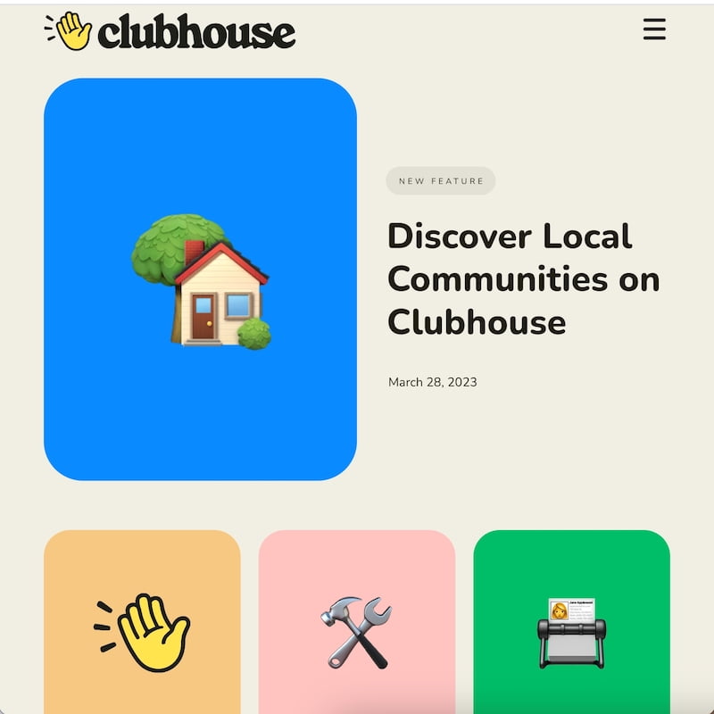 Clubhouse Website