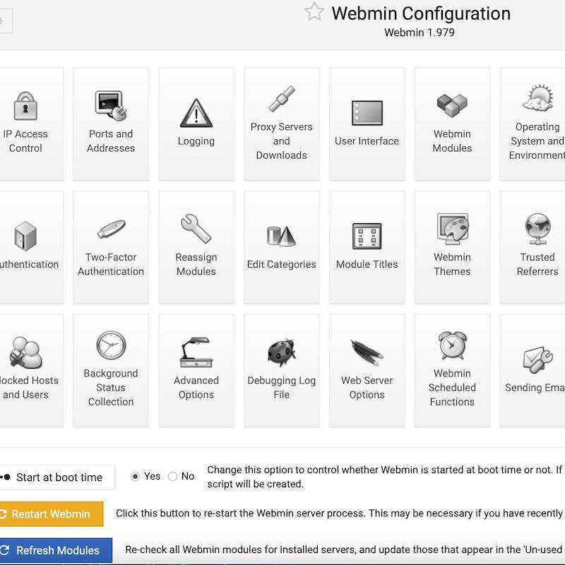 WEBMIN CONFIG