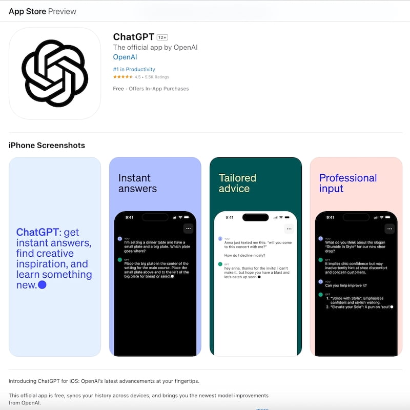 ChatGPT iOS